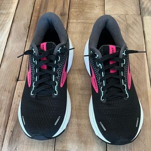 Brooks Ghost 14 Women’s Running Shoe Black Pink Size 7.5